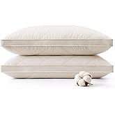 Deodar 2 Down Pillows, Cotton Cover, 50 x 75 x 5 cm | Soft and breathable with 100% cotton cover. Washable and certified acco