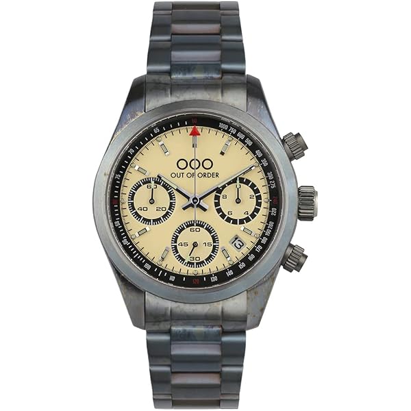 Out of Order GMT TOKYO Acciaio Swiss Made Quarzo Blu Grigio Data Orologio Uomo e