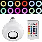 Gece Lambası Bluetooth Hoparl&ouml;r Rgb Ledli Lamba Kumandalı Mp3 &Ccedil;alar Ampul Renkli Ampul, , Tek Ebat