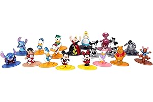 Jada - Disney - Set 18 Pièces - Coffret 18 Figurines 4cm - Métal - 253075005