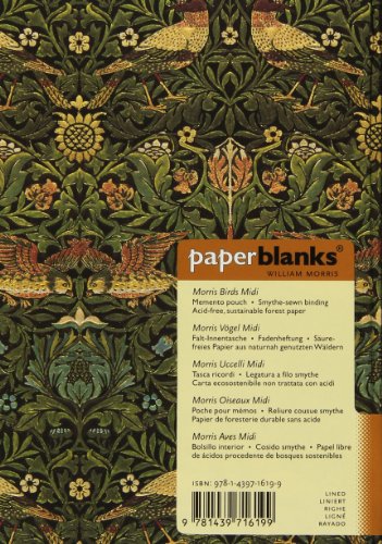 Paperblanks William Morris Birds Midi Notebook with Lined Pages