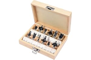 Gloriashoponline KIT 12 FRESE PANTOGRAFO DECORAZIONI LEGNO FRESA TAGLIO SCANALATURA 6 8 12 MM (Gambo 6 mm)