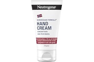 Neutrogena Formula Norvegese Crema Mani Concentrata Non Profumata, Crema mani riparatrice con Glicerina e Vitamina E, Crema mani secche e screpolate per sollievo e idratazione 24h, 75 ml