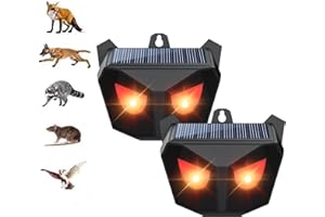 MOONSSY Ultrasonic Animal Repellent,Set of 2, Outdoor Cat Repellent, wolf Deterrents,USB & Solar Powered, Waterproof Outdoor Animal Repeller Motion Sensor, for Squirrels Cats Dogs Rats