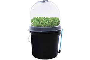 Xigner Hydroponic Box Hydrokultur Anzucht-System Löcher Grow Kit Hydroponik-Ausrüstung Nebelsetzlingsbox Setzling & Klonstation Maschine für Garten Pflanzen Balkon Topf