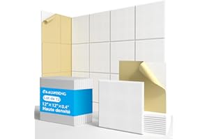 PAAUZOENG Panneaux Acoustiques Autoadhésifs 30x30cm • 12 Premium Panneaux Anti-Bruit 9mm • Kit Complet pour Studio Podcast/Home Cinéma/Salle de Streaming • Absorption Acoustique Immédiate (1,08m²)