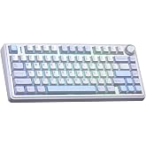 Aula F75 Mekanik RGB TKL Nimbus V3 Switch Kablosuz Makrolu Hot Swap Klavye Buz Mavisi