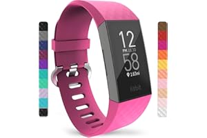 Yousave Accessories Cinturino FitBit Charge3 / Charge4, Cinturino di Ricambio FitBit Charge 3 / Fitbit Charge 4, Cinturino Sportivo per il FitBit Charge 3 / Fitbit Charge 4 - Disponibile in 15 Colori