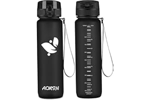 AORIN Sports Water Bottle - 350ml/500ml/750ml/1L,Tritan Gym Bottle BPA-Free & Drinking Bottles, Leakproof，One Click Flip Lid/Kids,Adults,Gym,Outdoor Sport