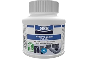 GEB Colle GEL PLUS pour PVC rigide pression et évacuation contact eau potable - Pot 125ml