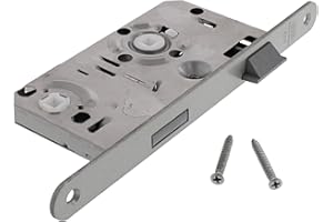 ToniTec BKS Einsteckschloss WC Zimmertuer Tuerschloss WC Schloss Rechts Falle und Riegel inkl Befestigung KL ES 2