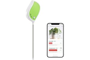 Diivoo Smart Bodenmessgeräte Bluetooth Zimmerpflanzenwassermonitor und Bodentester für den Einsatz in Studios, Schlafzimmern, Wohnzimmer und Home Offices, Handy App enthalten