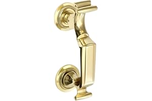 I IRONMONGERY SOLUTIONS Ironmongery Solutions® Doctor, Door Knocker Heavy Duty Best Quality Traditional Style Quick Fix Fitting in Different Sizes & Finishes (188mm, Polished Brass)