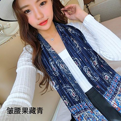 Decoration sj Small scarves spring and autumn wild ladies fashion tie long wrinkled scarf (140 * 35cm), wrinkled cashew nuts