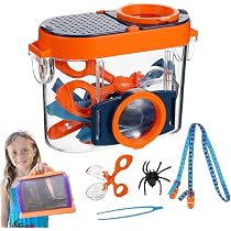 Kit Explorateur Enfant 22 Pièces - Ensemble Aventure Observation Insectes Avec Loupe, Piège Et Boîte - Jouet Éducatif Plein Air