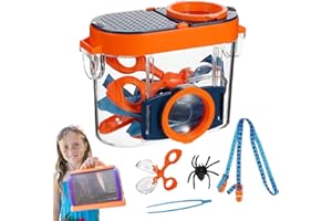 INELIHOO Forscherset für Kinder Insekt Viewer Box 4.5X Lupe Insekten Sammelbox Kinder Insekten Dose Draussen Forscherset Natur Erkundung Outdoor Bug Catcher Container Für Wissenschaft Natur Erkundung