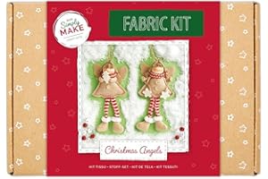 Simply Make Felt Christmas Angels Craft Kit Pack of 2, Christmas Craft Accessories, Ideal for Beginner and Experienced Crafters, Great Felt Fabric Craft Set Gift, Ideal for Adult and Older Kids