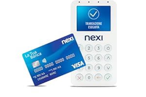 Nexi Mobile Pos - Pos Portatile Contactless, Lettore Elettronico Portatile per Pagamenti con Bancomat, Carta di Credito, Prepagata, Apple Pay e Google Pay - Firma Digitale con App Nexi Mobile, BP-55