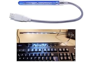 TECNOSTORE lámpara USB de 5 LED Flexible para PC y portátil Luz blanca Consola HiFi Modem
