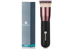 KINGMAS Flat Top Foundation Brush, Premium Kabuki Makeup Brush for Liquid, Blending, Cream, Powder,Blush Buffing Stippling Face Makeup Tools