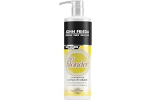 JOHN FRIEDA - Acondicionador Go Blonder 500 ml, Acondicionador Aclarante para Cabello Rubio Opaco, Hidrata y Aclara para dar Brillo, Restaura la Humedad, Renueva la Suavidad, con Cítiricos y Camomila