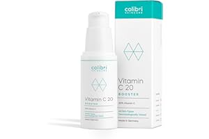‎COLIBRI SKINCARE colibri skincare Vitamin C20 Booster 30ml Vitamin C Serum Gesicht - hochdosierte Gesichtspflege wirkt Pigmentflecken, feinen Falten und Sonnenschäden entgegen - Anti Aging Serum