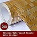 Produktbild HouseHoldAV 2017 Hochwertige 45x500cm PVC Küche Mosaik Wandaufkleber Wasserdichte Aluminiumfolie Selbstklebende Bad Tapete Home Tool, 5m Gelb