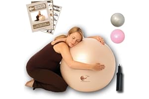 NBF NATURAL BIRTH & FITNESS nbf Palla per la Gravidanza, Parto, l'esercizio fisico e la nascita naturale, 65cm Oro pallido