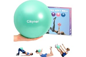 Cikyner gymnastikboll liten, 23–25 cm mjuk pilatesboll med uppblåsbart sugrör för pilates, yoga, helkroppsträning, förbättra