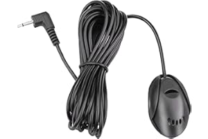 TKSE Mikrofon do radia samochodowego, przenośny mikrofon do radia samochodowego, mikrofon samochodowy z kablem 3m, 3,5 mm Jack przenośny stereofoniczny zewnętrzny mikrofon do radia samochodowego DVD