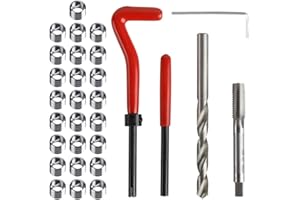 Saipor 30 Stück Gewindereparatursatz Gewinde Reparatur Einsatz Kit Kompatibel Handwerkzeug Set für Auto Reparatur (M8 x 1,25mm)
