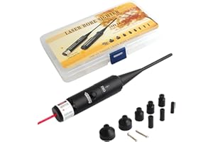 JAUARTA Bore Sighter Kit für .22 bis .50 Kaliber mit Tragebox Leichter Bore Sighter für die Jagd im Freien, Rot