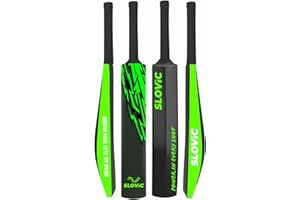 Slovic Cricket Bat [90 x 10.5 CM] | Full Size Tennis Bat for Cricket | Cricket Bat-Ball for All (Above 14 Years) | Plastic Bat for Indoor Tournament | Lightweight Fiber Bats for Cricket kit