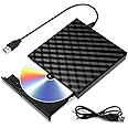 TFUFR External CD DVD Drive, USB 3.0 Slim Portable CD Reader CD/DVD-RW Burner Low Noise High Speed Data Transfer Super drive for Laptop, Desktop, Mac, IOS, Windows 10/8/7 / XP/Linux