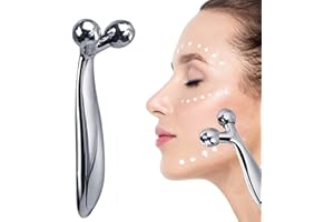 TRABAG 3D-Gesichtsmassagegerät - Körperabnehmer-Roller, Gesichtsroller, 360° Rotationsmassageroller 3D Gesicht Roller Massage Gesichtslifting Massager, formend, straffer, Anti-Falten, Muskelentspannung