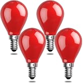 Bonlux E14 Red LED Bulb, 4 W, 350 lm, Suitable for AC220-240V, Red Night Light, Halloween/Christmas/Party, Bar/Party