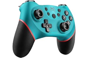 Diswoe Pro Controller per Switch/Switch Lite/OLED, Wireless, con funzione di sveglia, Turbo, Asse giroscopico, Dual Shock e Screenshot [Versione 2023]