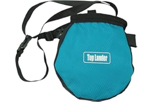 Top Lander Rock Climbing Chalk Bag with Belt and Zipper Pocket for Fitness GYM Weight Lifting Hunting Bouldering Magnesium Sack