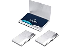 Aipaide 3 PCS Card Holder Business Stainless Steel Card Holder Professional Business Name Card Case Organiser for Business Card ID Credit Card