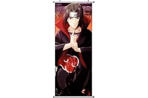 CosplayStudio Grand poster enroulable Naruto / Kakemono en tissu | Poster 100 x 40 cm | Motif : Itachi Uchiha
