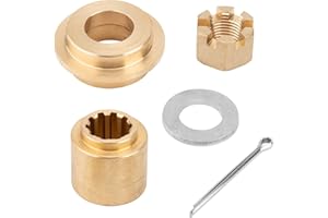 Qiclear Marine Upgrade Propeller Installation Hardware Kits fit 25-30hp Yamaha Outboard Moto Propellers,Thrust Washer/Spacer/Washer/Nut/Cotter Pin Included