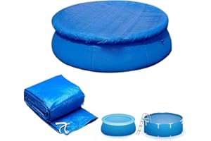 ZAYMDO Round Pool Cover, Swimming Pool Cover Easy Set Dustproof Pool Protector for Inflatable Pools & Above Ground Pools (183cm/6ft)