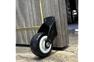 HEBEOT Gefederte Torlaufrolle Rubber Gate Rad Federbelastete Lenkrolle Stützrad für die untere Tür mit Anti-Durchhang Verstellbares rutschfestes Stützrad für Türen und Schränke 60 * 50 * 20mm