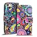 Produktbild iPhone SE, 5S, 5 Muster Hülle, Conie Mobile Handytasche Bookstyle Schutzhülle Motiv Bilderhülle Wallet Tasche, PU Leder Tasche