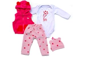 ZIYIUI Vestiti per Bambole per New Born Baby Doll, Cotone con Cappello per 18 "-22" Carino Vestiti Bambolotti (45-55 cm)