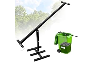 Viugreum Manual Bin Compactor, Black Hand Press Rubbish Press, Waste Compactor Waste Compressor, Adjusted for Different Heights, Increases Garbage Capacity, Outdoor Trash Compactors for Wheelie Bin