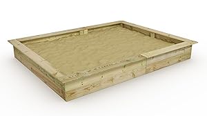 Wickey Bac à Sable King Kong – Vaste Espace de Jeu 195x250 cm, Bois de Qualité Supérieure, Design Robuste, Idéal pour Activités Créatives en Extérieur, Parfait pour Familles