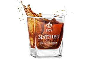 Maverton 250ml Verre à whisky personnalisé pour lui - Cadeau d’anniversaire - Verre classique pour les connaisseurs de whisky - Un cadeau personnalisé pour homme - Connaisseur