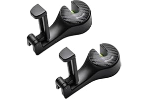 KLEHOPE 2 Pezzi Auto Poggiatesta Gancio, Ganci Auto Sedile Posteriore Con Funzione Supporto Cellulare, Adatto per Telefoni Cellulari, Borse, Ricambi Auto in Genere Ganci Auto Sedile