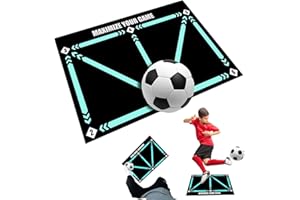 Jesshiny Football Footstep Training Mat Soccer Trainer Dribble Silent Auxiliary Props Training Pace Ball Control Player Equipment Anti Skid Carpet For Kids Adult Excluding Football